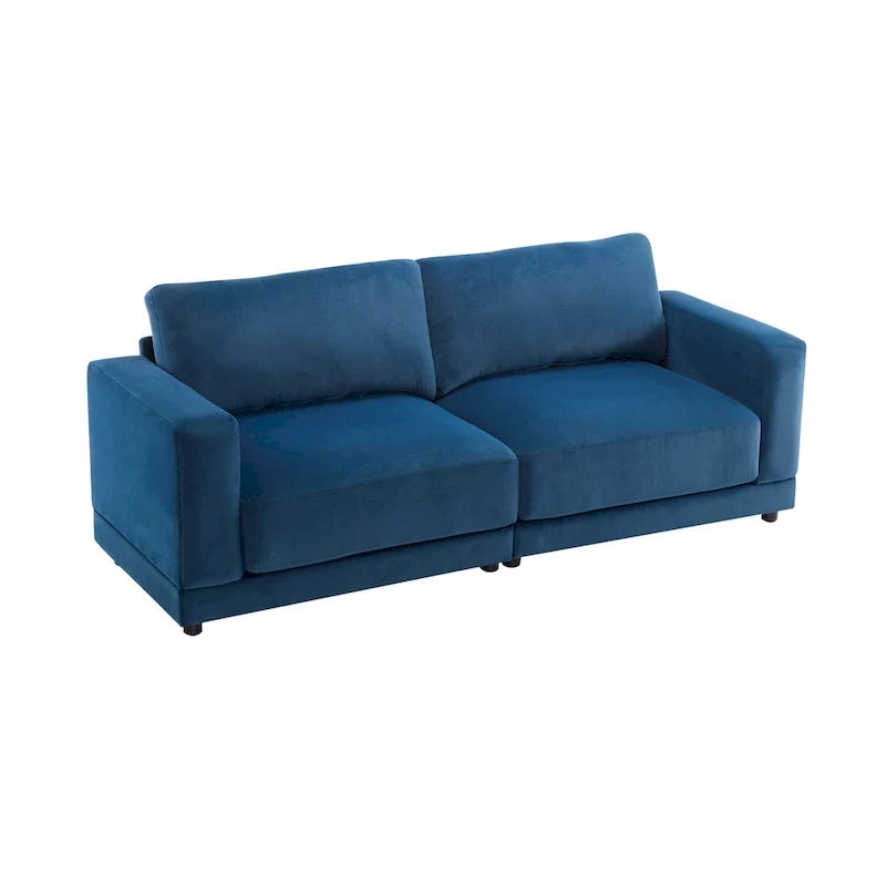 Modern Upholstery Sofa Loveseat with Square Arms