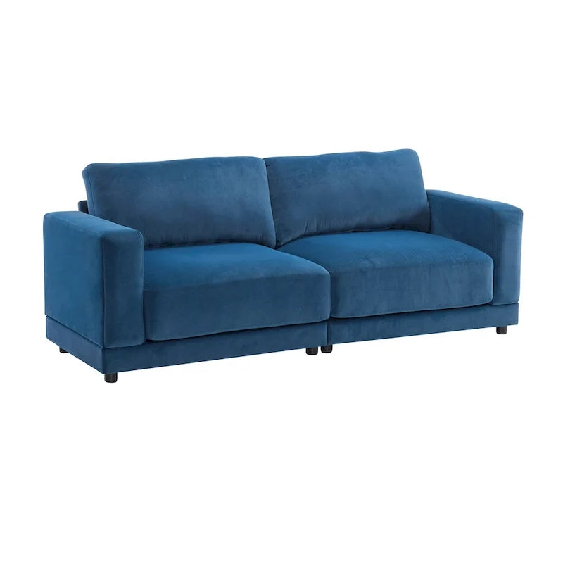 Modern Upholstery Sofa Loveseat with Square Arms