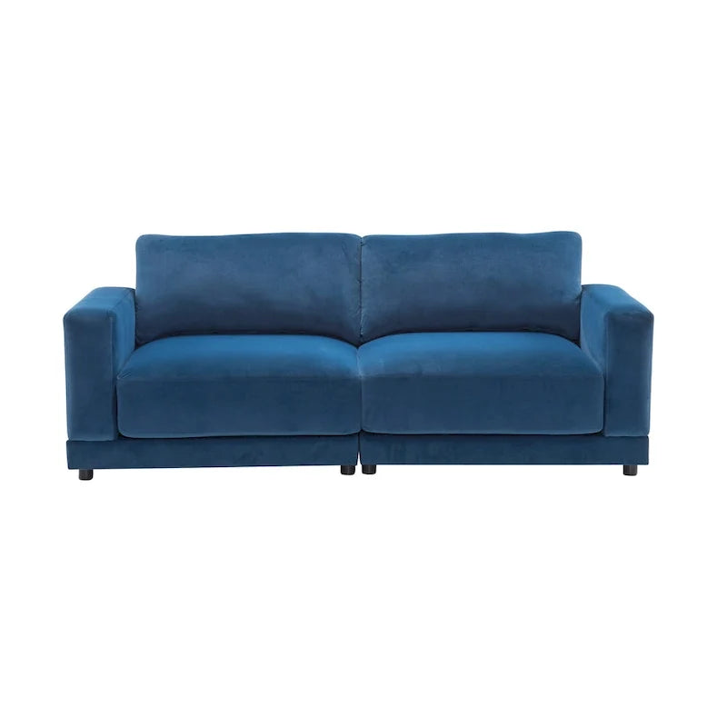 Modern Upholstery Sofa Loveseat with Square Arms