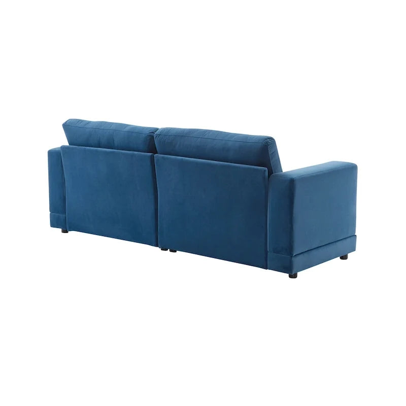 Modern Upholstery Sofa Loveseat with Square Arms
