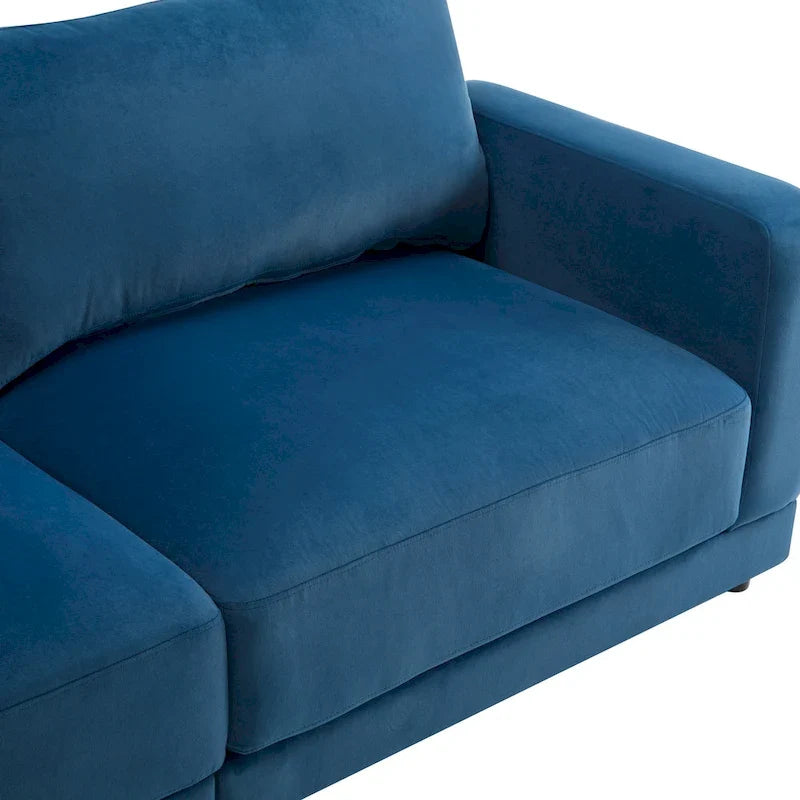 Modern Upholstery Sofa Loveseat with Square Arms