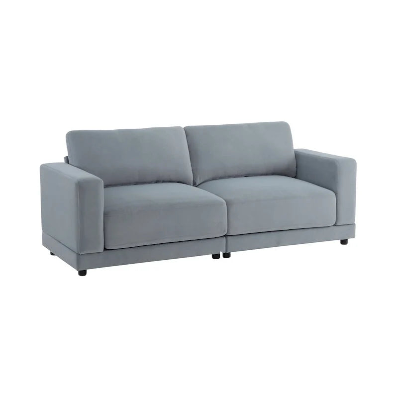 Modern Upholstery Sofa Loveseat with Square Arms