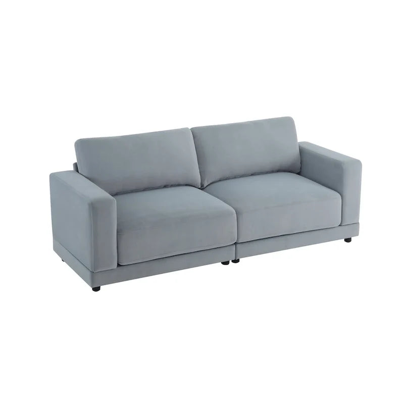Modern Upholstery Sofa Loveseat with Square Arms