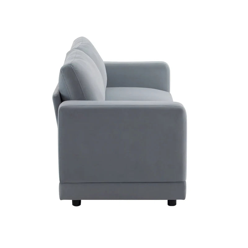 Modern Upholstery Sofa Loveseat with Square Arms