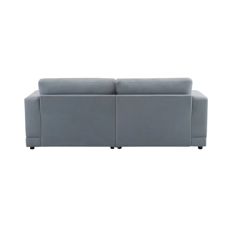 Modern Upholstery Sofa Loveseat with Square Arms