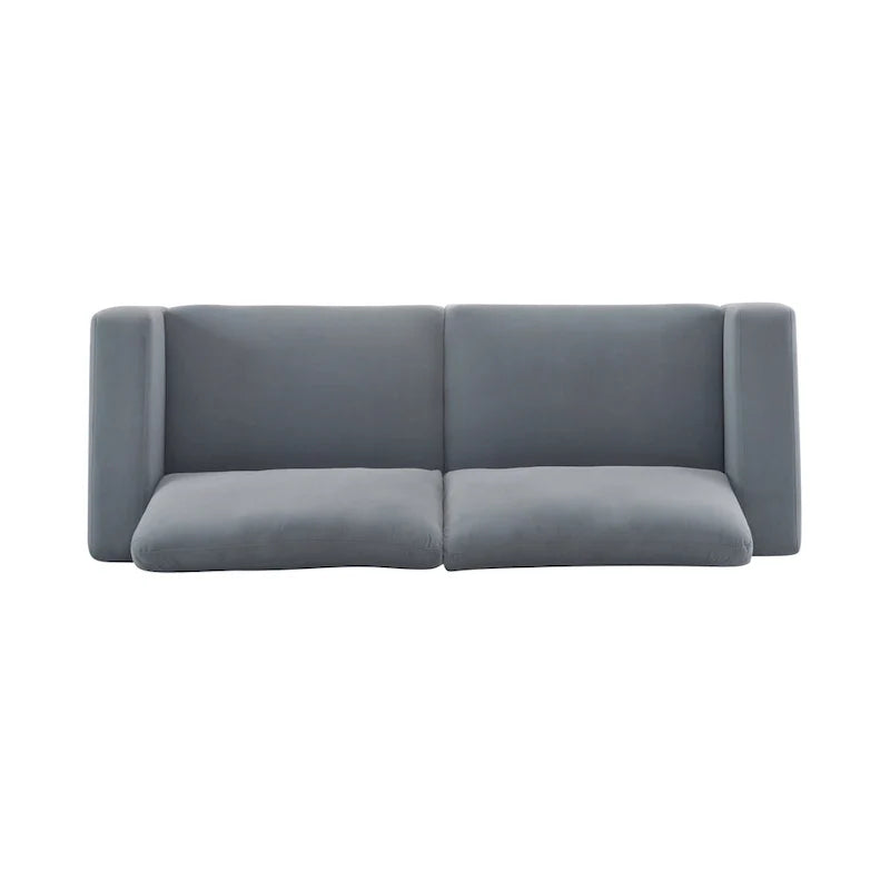Modern Upholstery Sofa Loveseat with Square Arms