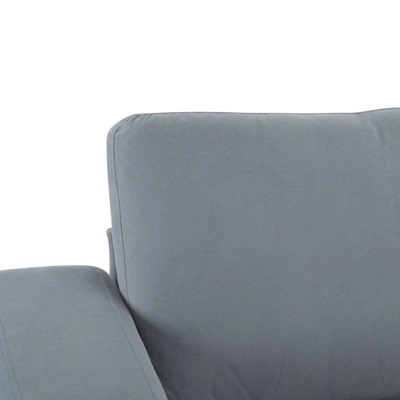 Modern Upholstery Sofa Loveseat with Square Arms