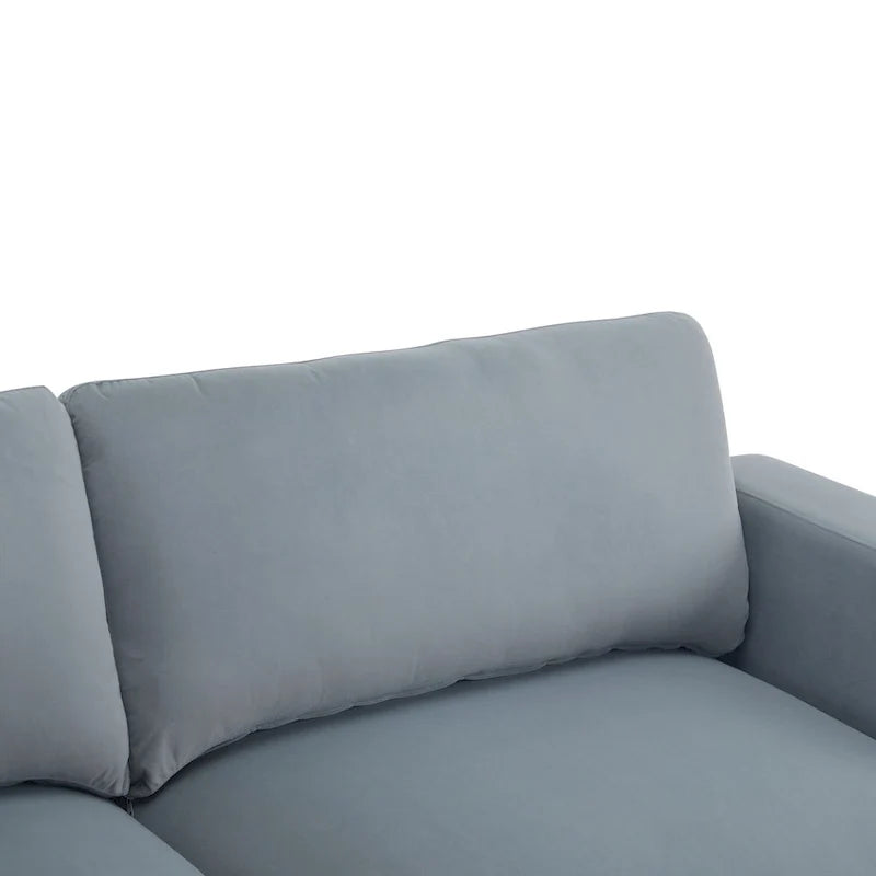 Modern Upholstery Sofa Loveseat with Square Arms