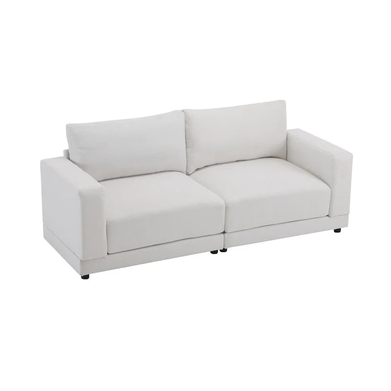 Modern Upholstery Sofa Loveseat with Square Arms