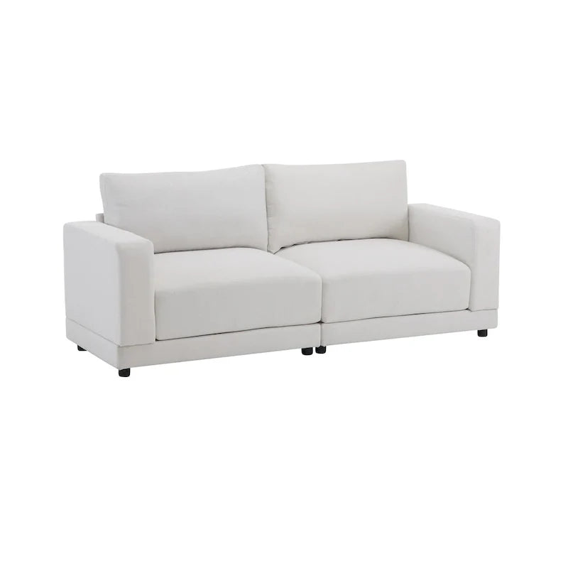 Modern Upholstery Sofa Loveseat with Square Arms