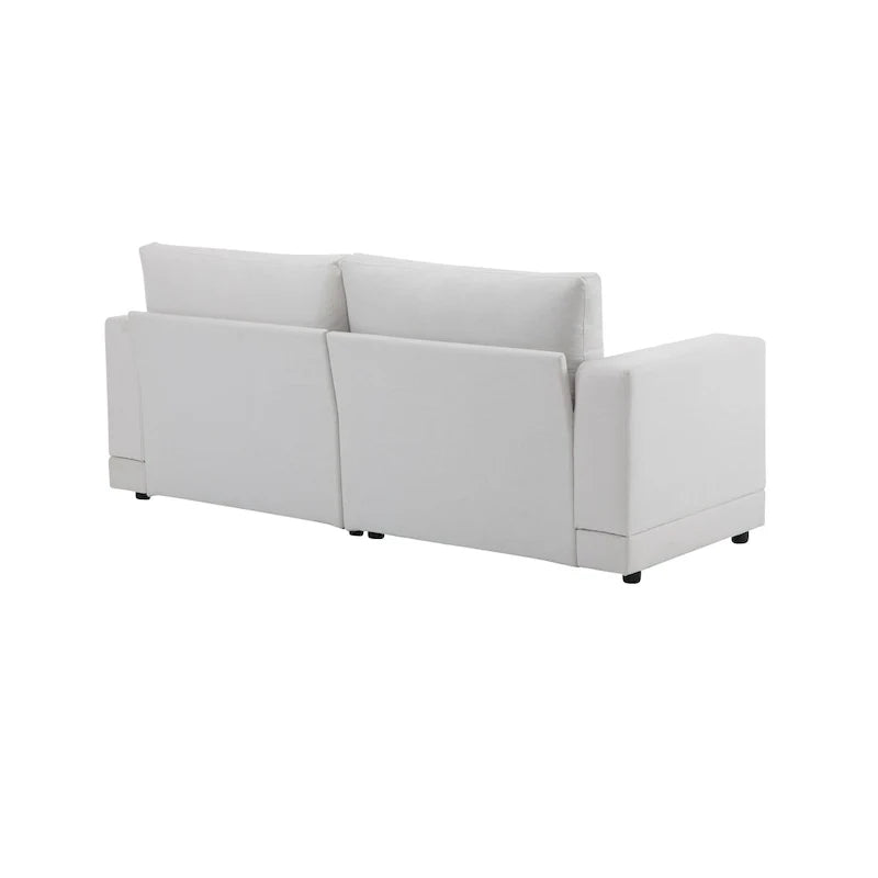Modern Upholstery Sofa Loveseat with Square Arms