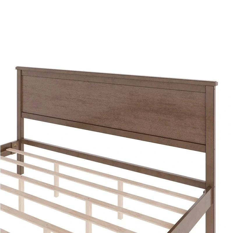 Mid-Century Wood Platform Bed