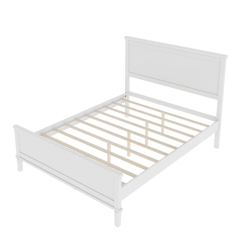 Mid-Century Wood Platform Bed
