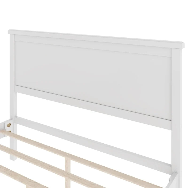 Mid-Century Wood Platform Bed