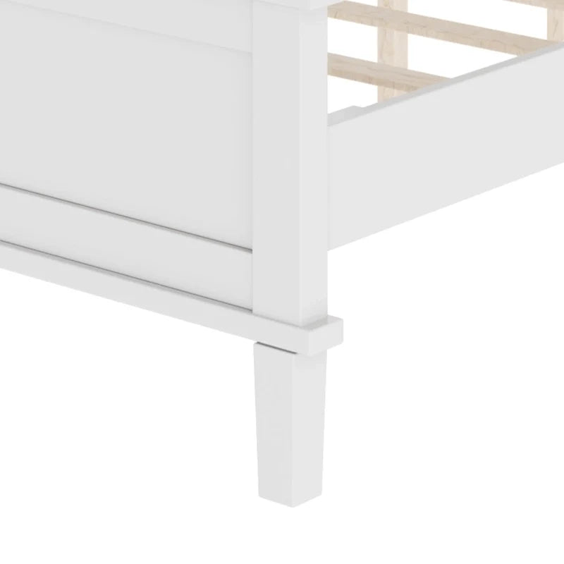 Mid-Century Wood Platform Bed