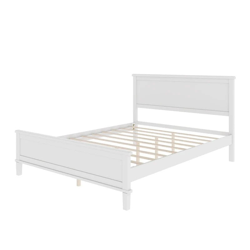 Mid-Century Wood Platform Bed