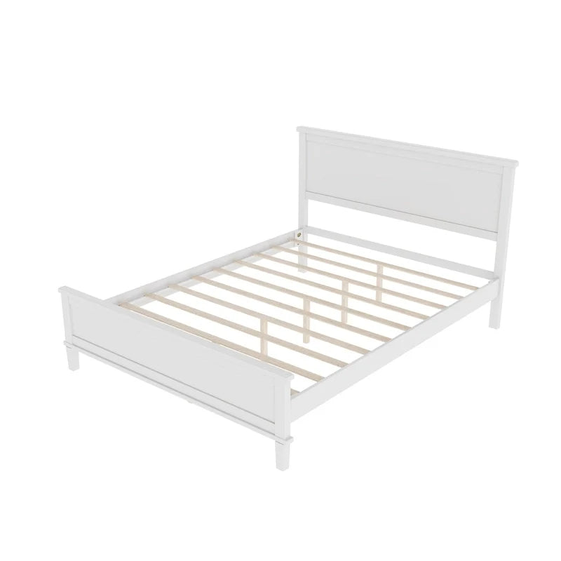 Mid-Century Wood Platform Bed