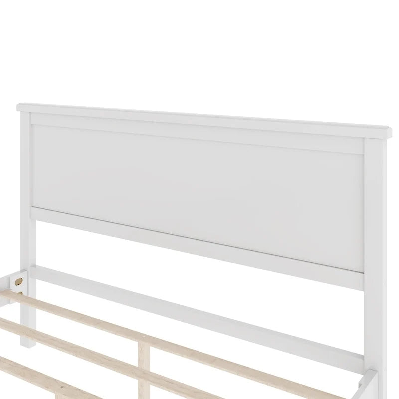 Mid-Century Wood Platform Bed