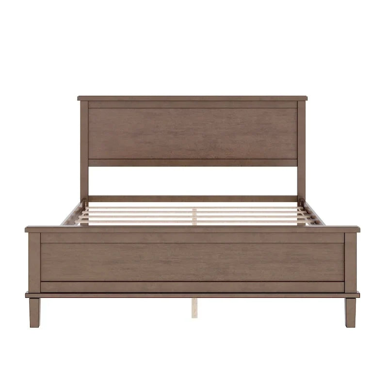 Mid-Century Wood Platform Bed
