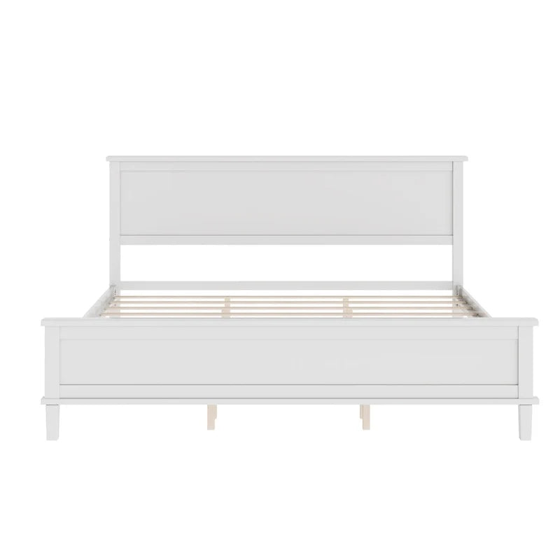 Mid-Century Wood Platform Bed