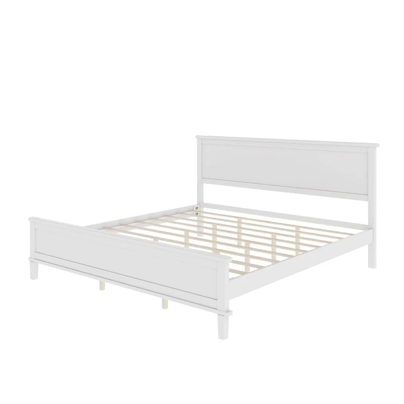 Mid-Century Wood Platform Bed