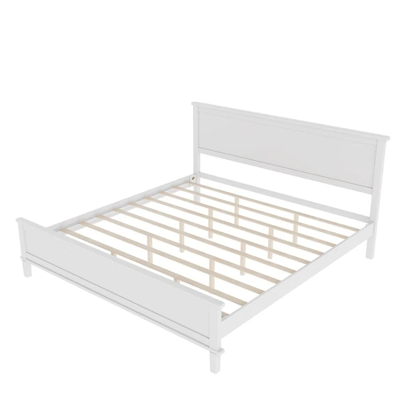Mid-Century Wood Platform Bed