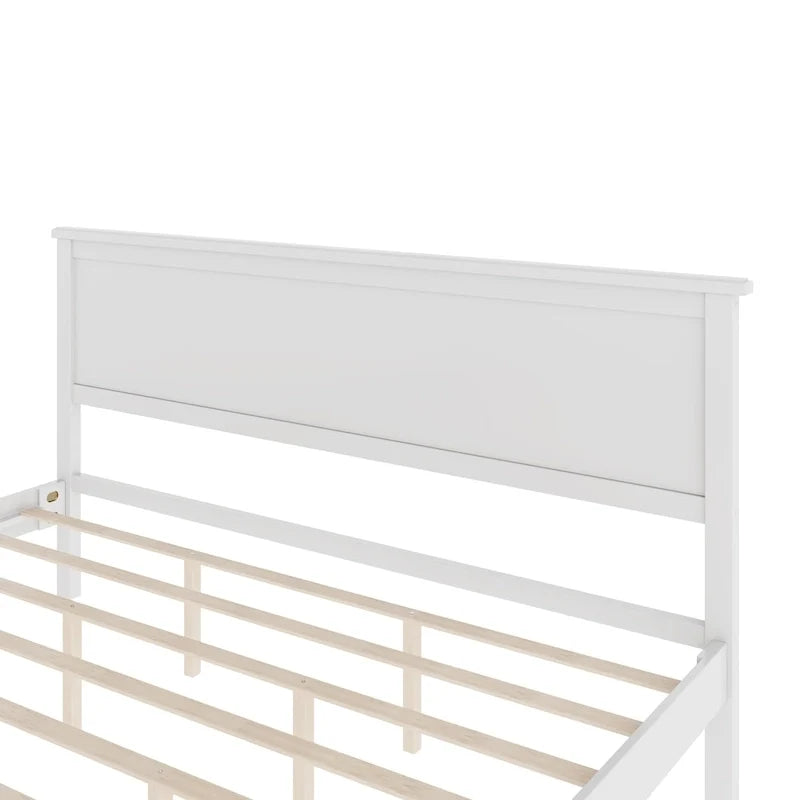 Mid-Century Wood Platform Bed