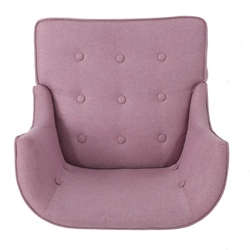Lavender Purple Modern Accent Chair with Button Tufted Waffle Stitching
