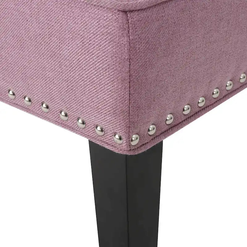 Lavender Purple Modern Accent Chair with Button Tufted Waffle Stitching