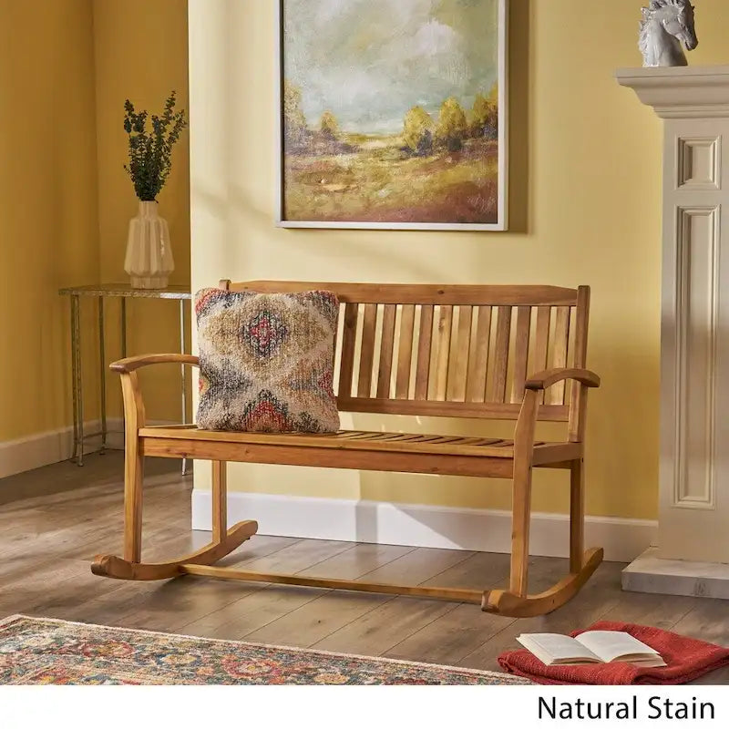 Acacia Wood Patio Glider