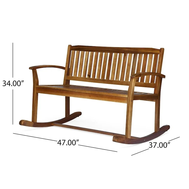 Acacia Wood Patio Glider