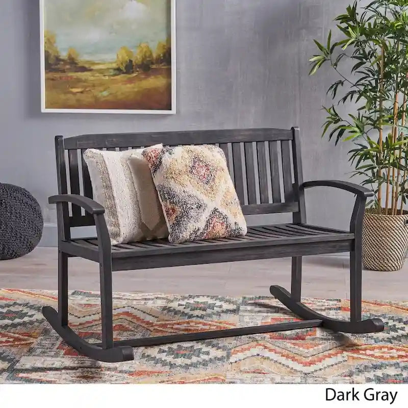 Acacia Wood Patio Glider