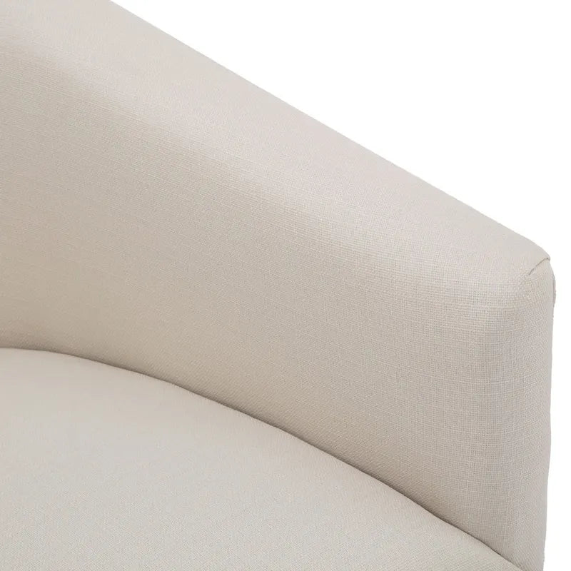 Skirted Fabric Swivel Accent Chair