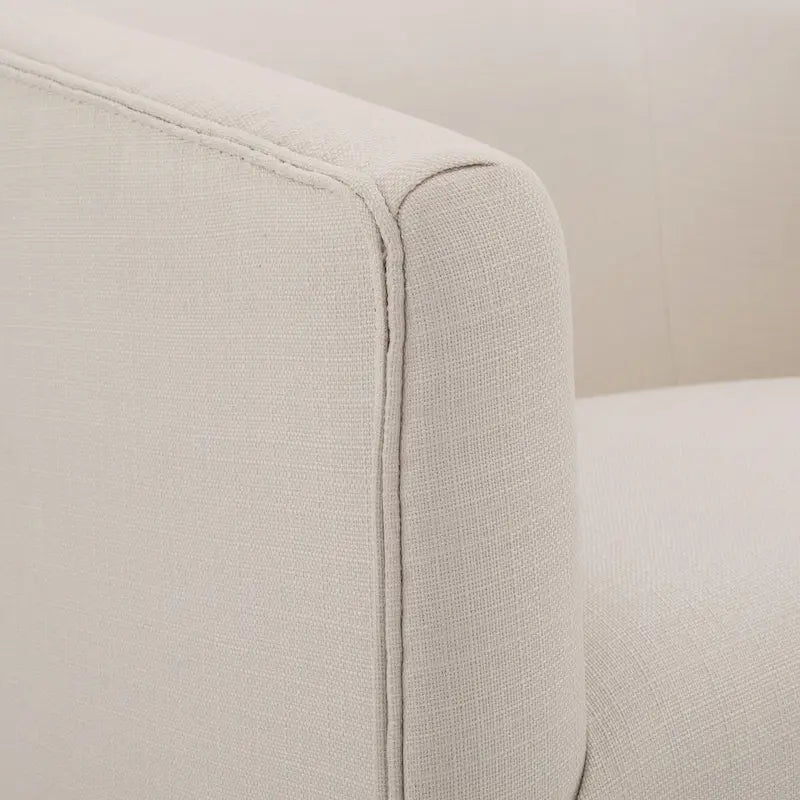 Skirted Fabric Swivel Accent Chair
