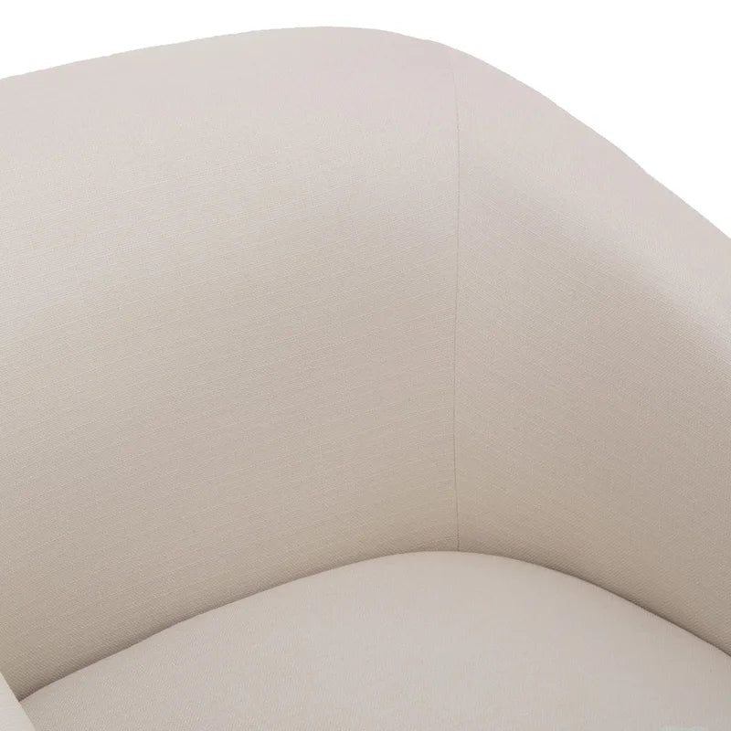Skirted Fabric Swivel Accent Chair