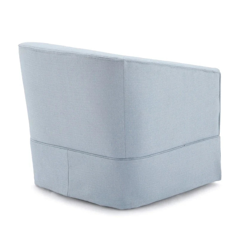 Skirted Fabric Swivel Accent Chair