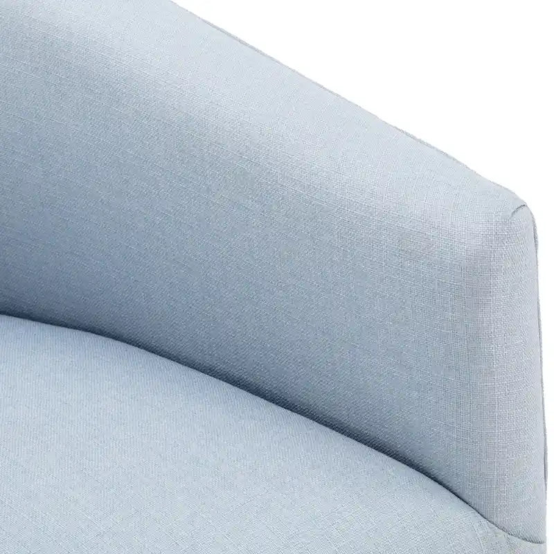 Skirted Fabric Swivel Accent Chair
