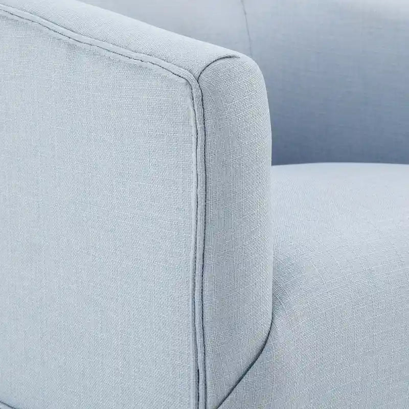 Skirted Fabric Swivel Accent Chair