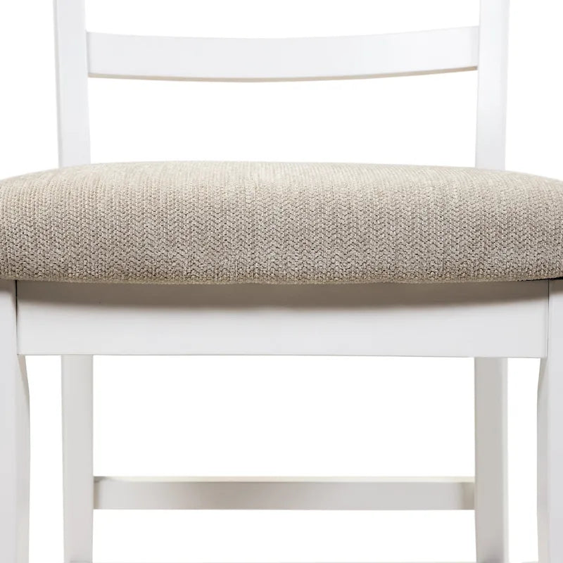 Farmhouse White Wood Counter Height Chairs