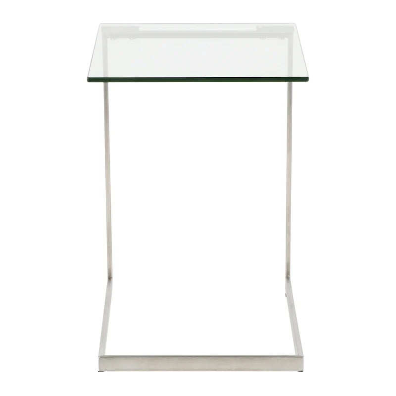 Stainless Steel/ Glass End Table