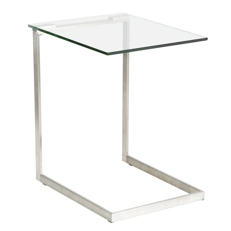 Stainless Steel/ Glass End Table