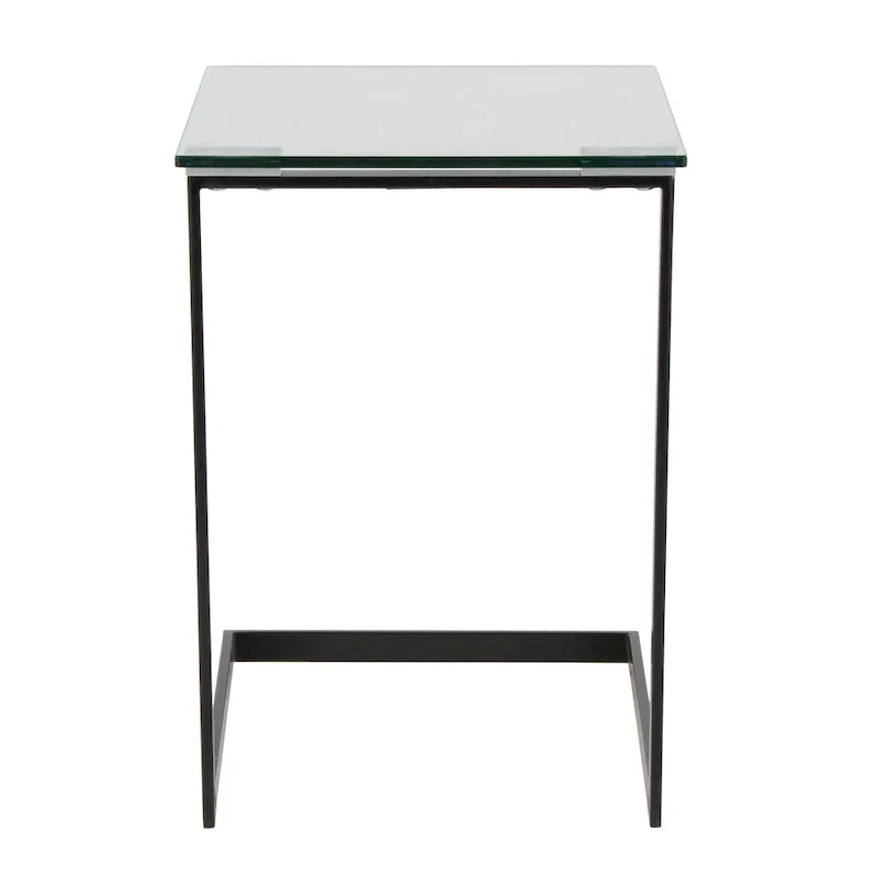 Stainless Steel/ Glass End Table