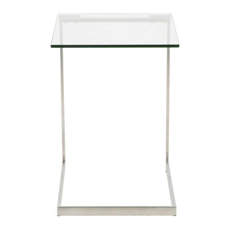 Stainless Steel/ Glass End Table