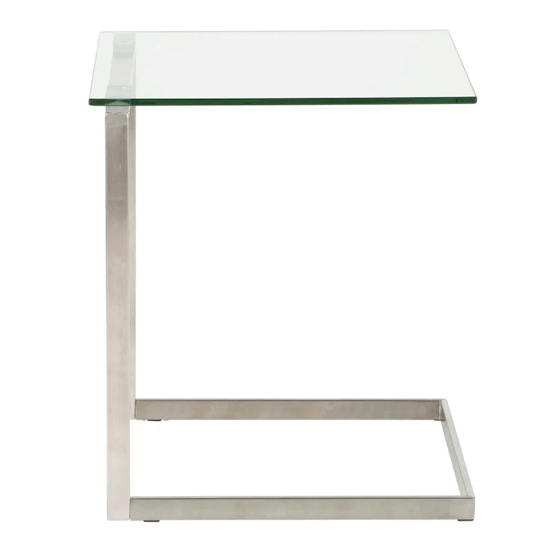Stainless Steel/ Glass End Table