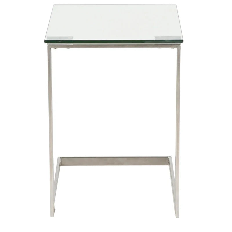 Stainless Steel/ Glass End Table