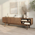 TV Stand Console Fits TV's up to 65 in with Wood Legs