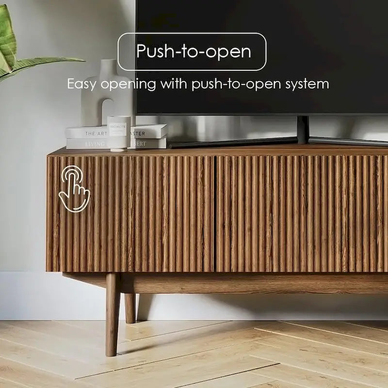 TV Stand Console Fits TV's up to 65 in with Wood Legs