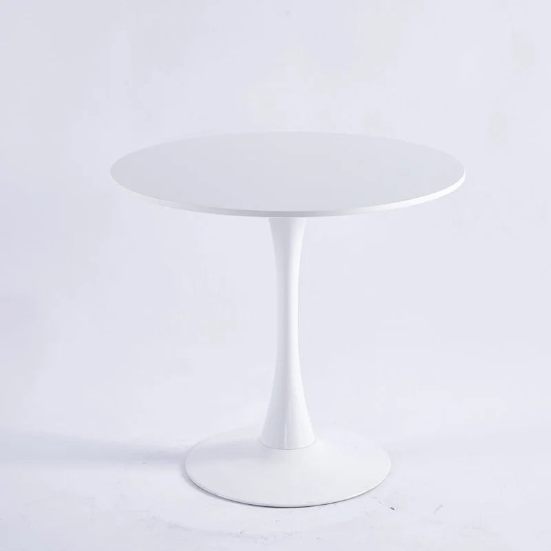 Mid-Century Dining Table for 2-4 People With Round Mdf Table Top