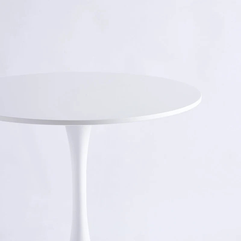 Mid-Century Dining Table for 2-4 People With Round Mdf Table Top