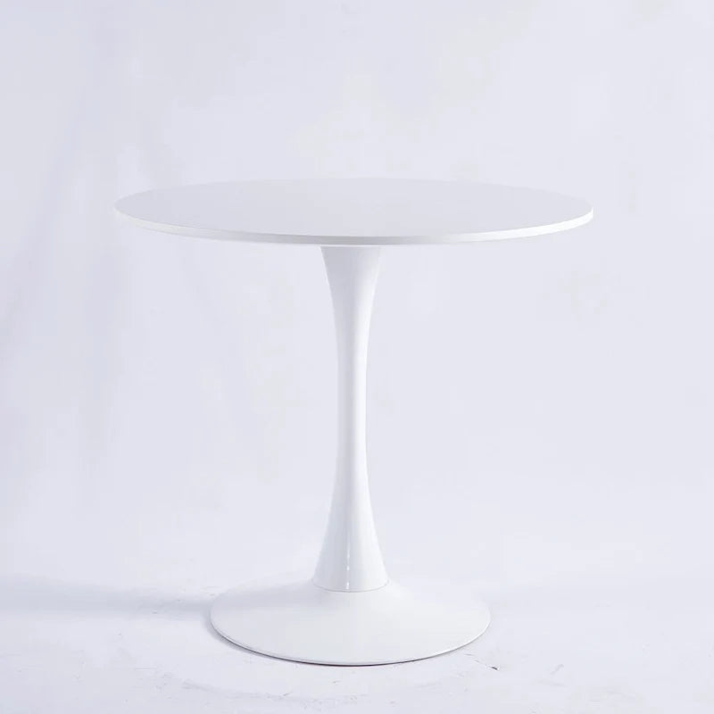 Mid-Century Dining Table for 2-4 People With Round Mdf Table Top